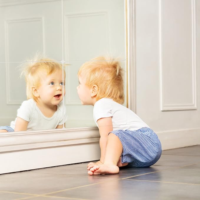 4 Pieces Flexible Cut to Size Mirror Sheet 6" x 9", Self Adhesive Non Glass Mirror Stickers PETG Plastic Mirror - Image 6