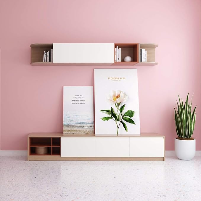 practicalWs Pink Self-Adhesive Wallpaper Film Stick Paper Easy to Apply | Peel And Stick Wallpaper Shelf Liner Table and Door Reform Wall paper - Image 3