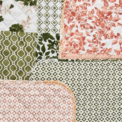 Great Bay Home Reversible Patchwork Sofa Cover - Washable Slipcover Furniture Protector with Elastic Straps - Perfect for Kids & Pets - Box-Stitched Detail (Dusty Rose) - Image 6