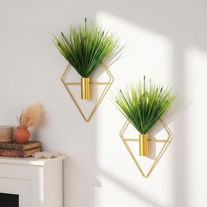 Canlierr 4 Pcs Wall Decor Hanging Planters, Aquatic Plant, Gold by Canlierr