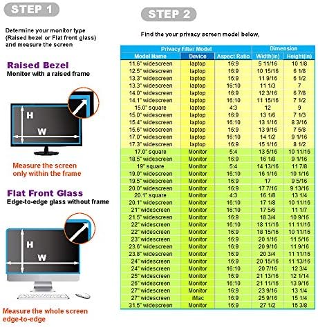 18.5 Inch - 16:9 Aspect Ratio - Computer Privacy Screen Filter for Widescreen Monitor - Anti-Glare - Anti-Scratch Protector Film - Protects Your Eyes from Harmful Glare and Blue Light - Image 3