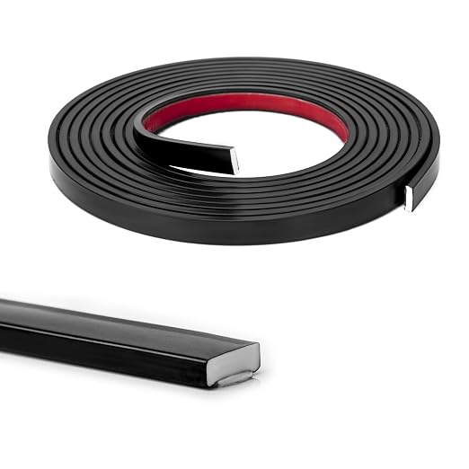 Art3d 10 ft Peel and Stick Flexible Molding Trim for Wall Tile Edge, Black by Art3d