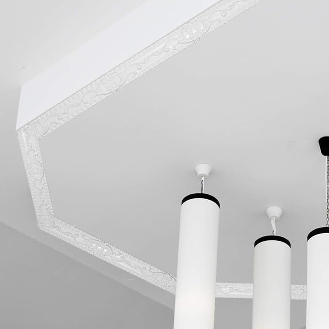 NeatiEase Flexible Molding Trim Wall Trim Self Adhesive, 16.4 Feet Peel and Stick Mirror Frame Border, Waterproof Bathroom Decor, Home Decor (White) - Image 5