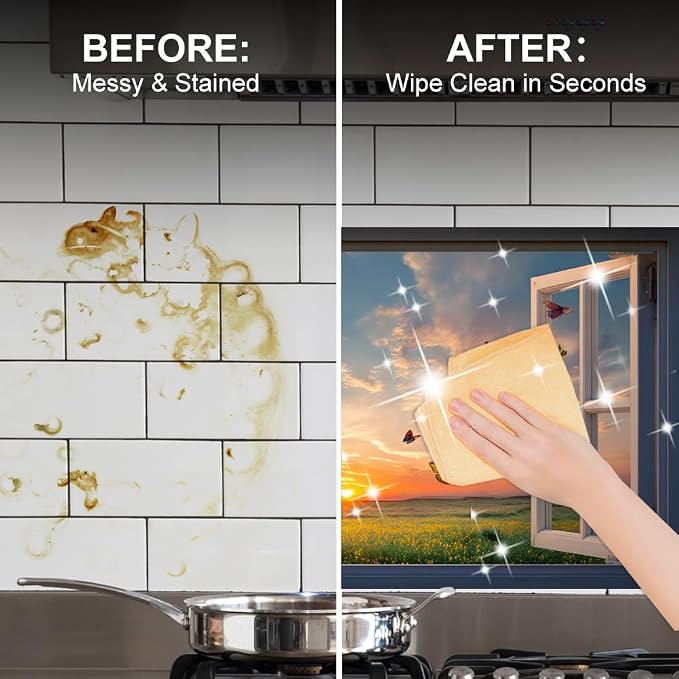 Butterfly Sunset Kitchen Backsplash Peel and Stick, 30x16 in | Colorful butterflies over golden sunset meadow through open window; flat 2D waterproof peel and stick; wipe clean; 30x16 in - Image 4