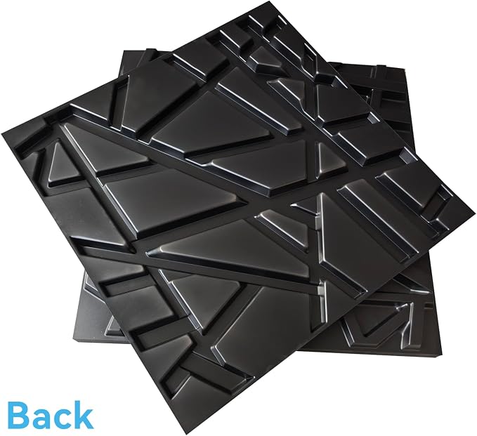 Art3d 19.7" x 19.7" (Pack of 12) Wall Panel Stripes, Black - Image 9