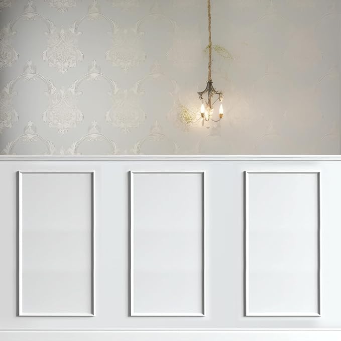 Colingmill Accent Wall Molding Kit Premade Panel,3set,12x24in | Wainscoting Panels, Peel and Stick, Wall Moulding, 3D, White, Pre Cut Picture Frame Trim, for Walls Home Decoration - Image 5