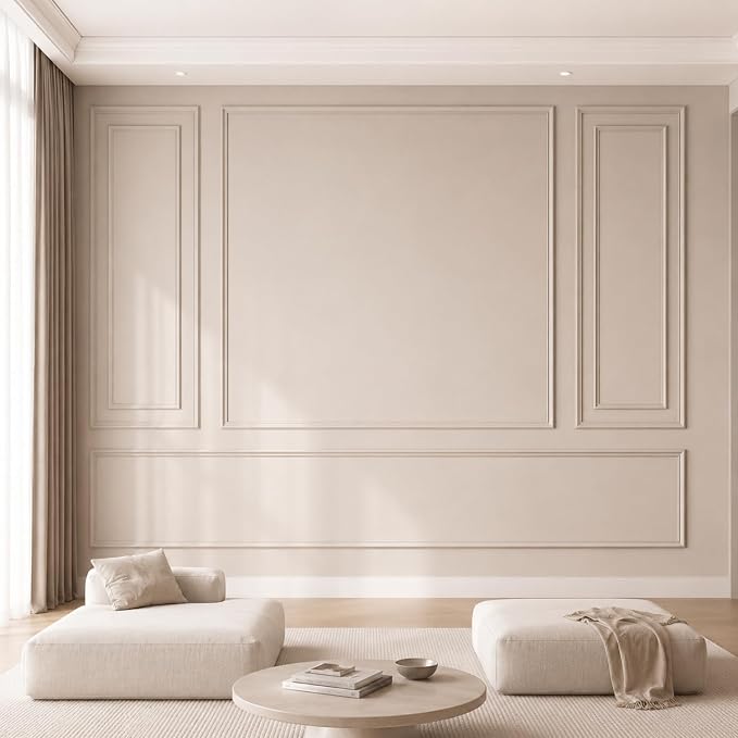Pangda 3 Set Peel and Stick Wall Molding Kit Panel, 32x47in+63x47in | Premade, Wainscoting Accent Panel, Wall Moulding Kit, 3D, for Interior and Outer Layer, Ready to Assemble, Accent Molding - Image 3