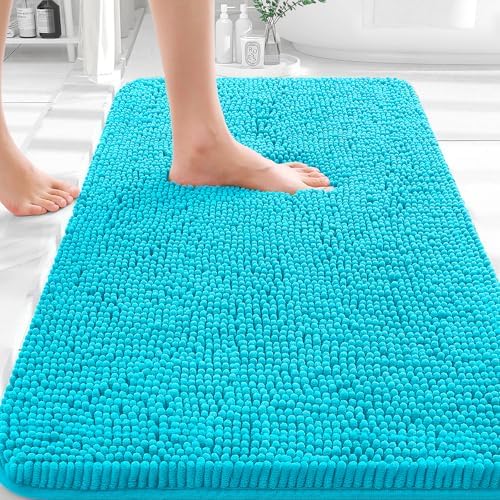 OLANLY Bathroom Rugs 35x24, Extra Soft Absorbent Chenille Bath Rugs by OLANLY