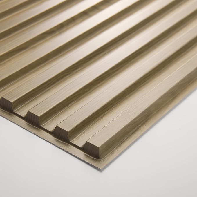 Art3d Fluted Slat 3D Wall Panels, Drop Ceiling Tiles, 12-Pack, Walnut | 24" x 48" , Lightweight, Break-Proof, Compatible with Grid System, Ideal for Home, Commercial Spaces - Image 8