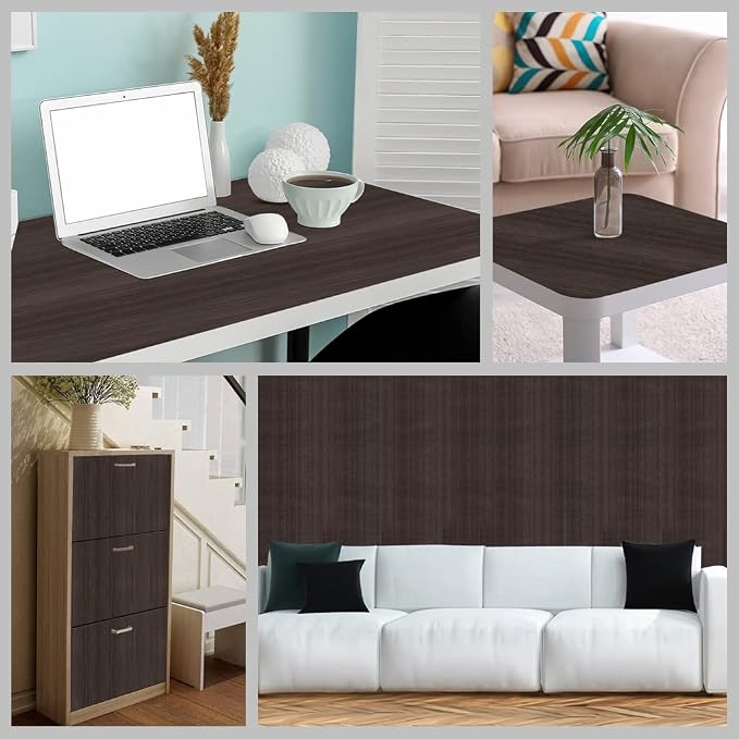 Arthome 16.5" x393"Peel and Stick Wood Contact Paper Self-Adhesive Brown Walnut Wallpaper,Decorative Vinyl Film for Countertop,Cabinets,Shelf,Drawer Liner,Easy to Clean Removable Wall Covering - Image 5
