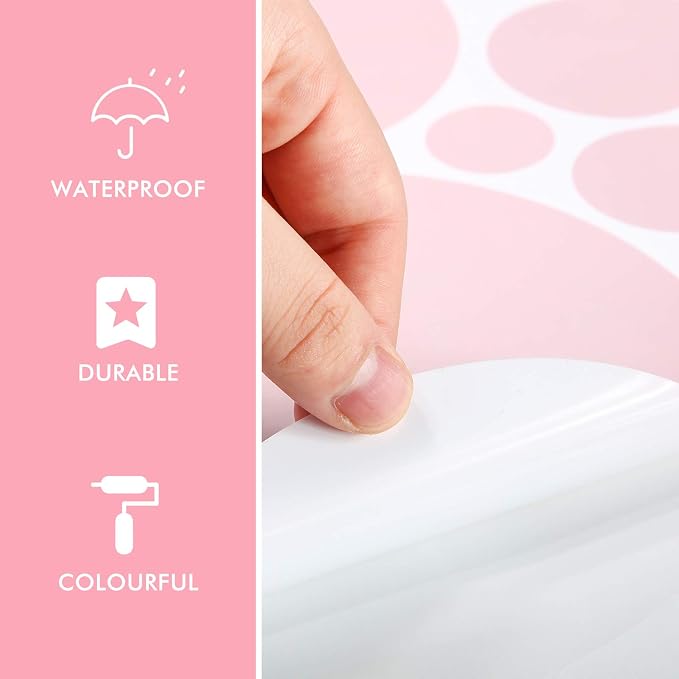 Zonon 264 Pcs Polka Dot Wall Stickers, Colorful Peel and Stick Kids Room | Watercolor Dots Decor, Removable Vinyl Decals for Nursery Playroom Classroom, Reusable Circle Stickers, Candy Colors - Image 6