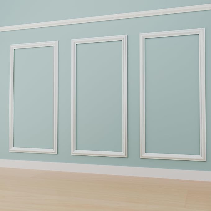 3 Set Panels Peel and Stick Premade Wainscoting Accent Wall Panels for Interior Wall Decor Easy DIY Build and Picture Frame Door Decor (12 x 24 in) by KTINITK