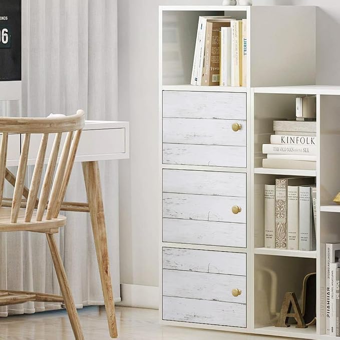 Shiplap Peel and Stick Wallpaper, Contact Paper for Classroom Home Decor | 17.7"x275" Removable Self-Adhesive White Wood Plank Film, Farmhouse Decor for Bulletin Board Desk Cabinet & Home Renovation - Image 6