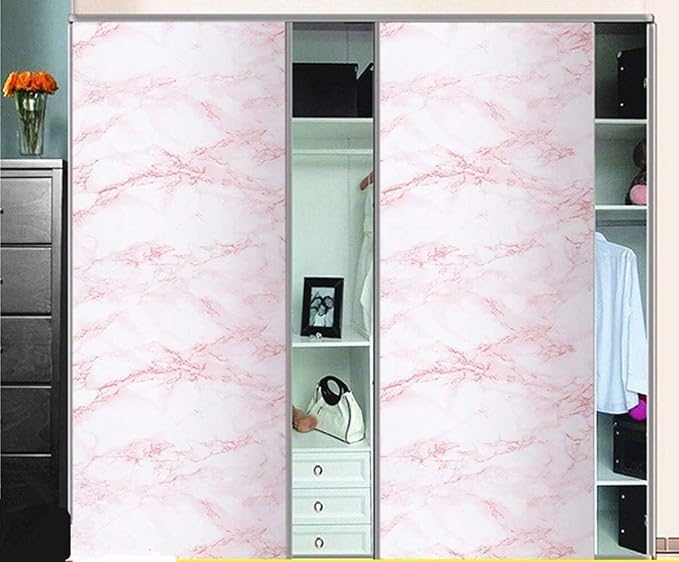 Marble Contact Paper Pink Peel and Stick Wallpaper for Kitchen Countertop | 15.7" x 472.4" Stick Paper Self-Adhesive Vinyl Watertight Great As Cabinets Drawer Shelf Wall Crafts Wall Paper Decorations - Image 6