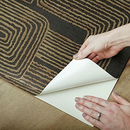 RoomMates RMK12213PL Nikki Chu Black and Metallic Gold Zulu Signature Peel and Stick Wallpaper - Image 3