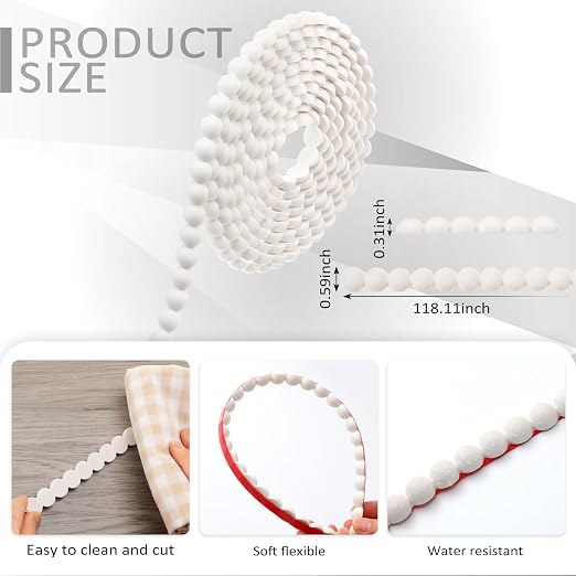 Leinuosen Flexible Bead Molding Trim Peel and Stick White 10ft /15 mm - Image 2