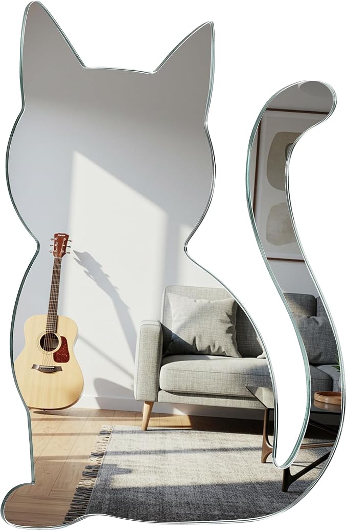 Cat Mirror for Wall Acrylic Non-Glass Unbreakable, Cute by Unknown