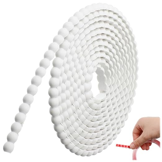 Leinuosen Flexible Bead Molding Trim Peel and Stick White 10ft /12 mm by Leinuosen