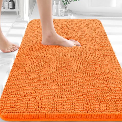 OLANLY Bathroom Rugs 36x24, Extra Soft Absorbent Chenille Bath Rugs by OLANLY