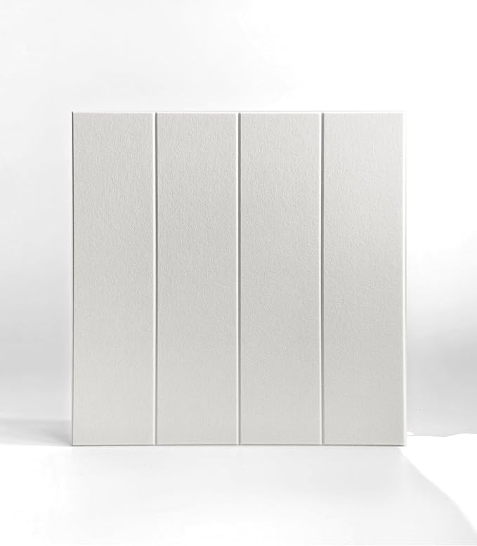 21.65" Large Square Acoustic Panels 4-Pack - Sound Absorbing Wall Panels, Noise Reducing Soundproof Decorative Felt Tiles for Home Office, Studio, Living Room - White - Image 3