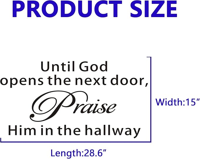 VODOE Scripture Wall Stickers for Bedroom: Apply in Under 30 Min | Solve Apply Anxiety Issue - Quotes Wall Decals for Living Room Church - Ideal for Instant Home Walls Makeover Large - Image 2