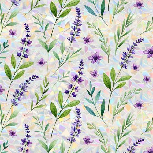 SOMWISE Rainbow Stained Glass Window Privacy Film,Heat Blocking Save Energy by somwise