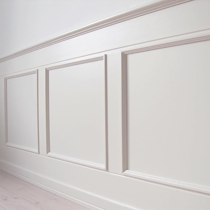 Hungbak Peel and Stick Chair Rail Panel Molding Finish Trim for Home Decoration & Wall Protection (Paintable White, 3m x 3.2cm) - Image 5