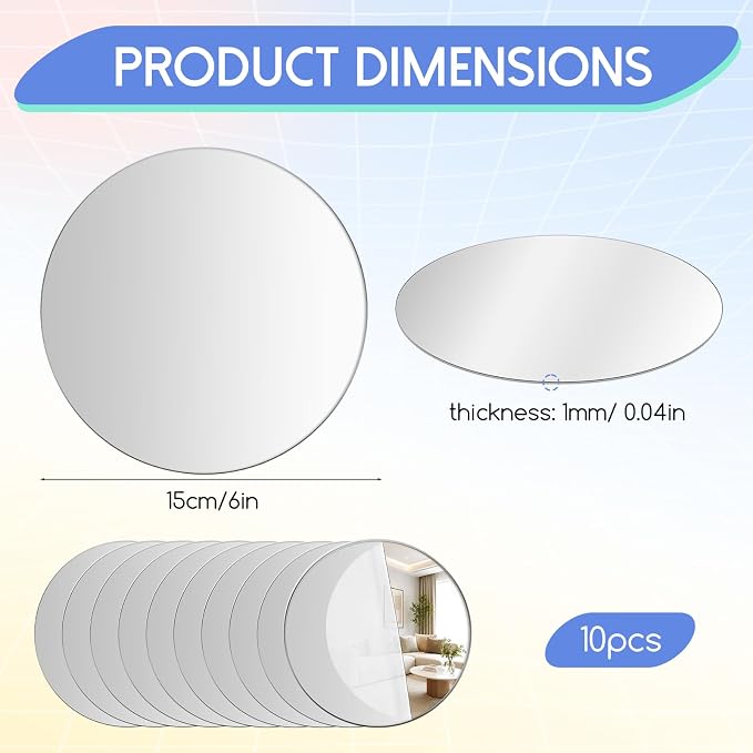 10 PCS Round Mirrors for Centerpieces, Mirror Centerpieces for Tables - Image 7