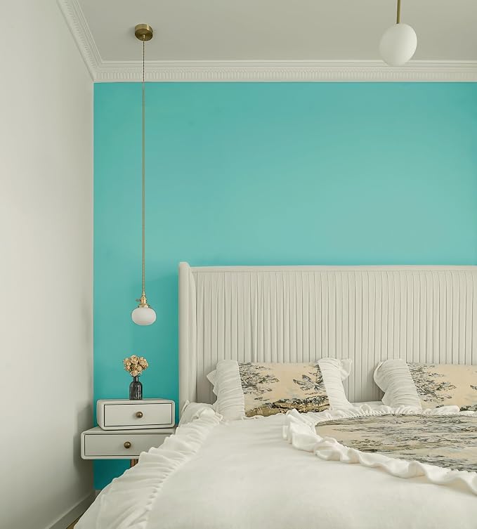 Dimoon 393.7''x17.7''Mint Green Peel and Stick Wallpaper Contact Paper Modern Self Adhesive Wall Paper Removable Textured Solid Color Shelf Cabinet Vinyl Roll (393.7''x17.7'',Mint Green) - Image 9