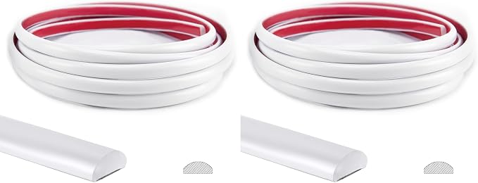 Art3d 10 Ft Peel and Stick Trim for Backsplash Tile Edge, Self-Adhesive Liner for Corner Decor in White,A17981WT (Pack of 2) by Art3d