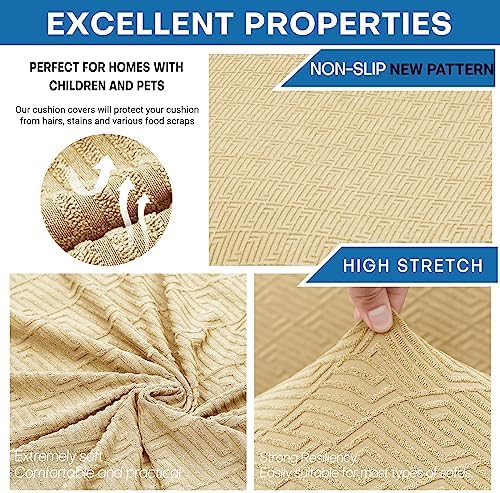 XINEAGE 2-Piece Stretch Armchair Sofa Cover, Washable Couch Covers for Dog - Image 5