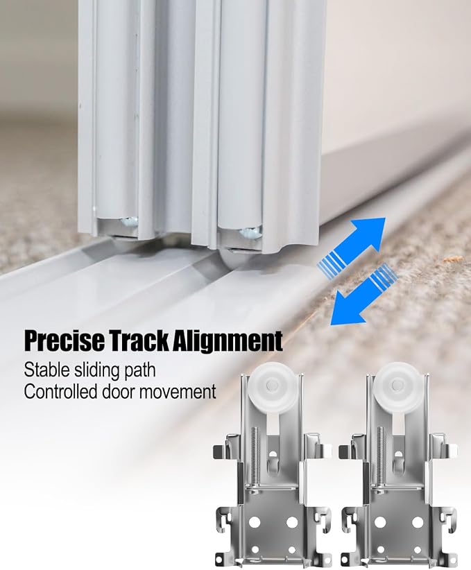 2 Pcs 1-7/16 Inch Sliding Mirror Closet Door Roller Assembly - Image 4