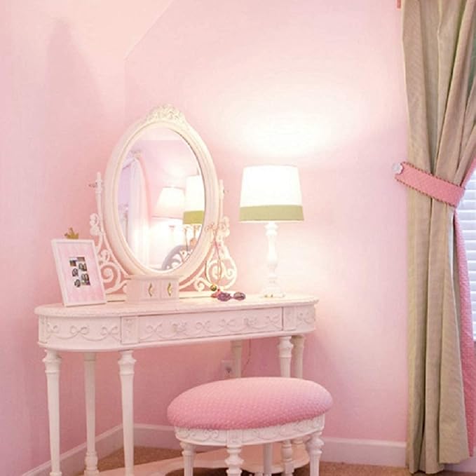 practicalWs Pink Self-Adhesive Wallpaper Film Stick Paper Easy to Apply | Peel and Stick Wallpaper Shelf Liner Table and Door Reform Wall paper 15.7 inch x 236.2 inch - Image 5