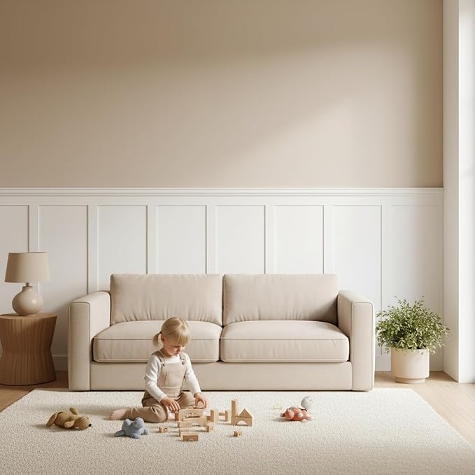 Board and Batten Wall Panel Kit,Paintable Wainscoting Panels Easy Install for Bedroom Living Room Hallway, Covers 94" x 54" Molding Trim Slat with Edge Strip, Paintable White - Image 9