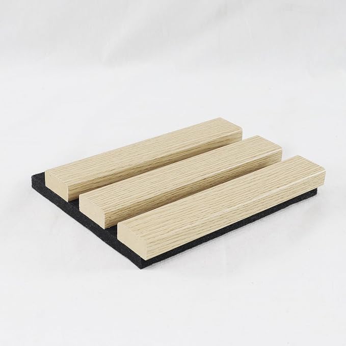 Wood Panel for Wall, 5.9"x4.7" Acoustic Panels for Interior Wall Decor | Soundproof Wood Slat Wall Panels for Living Room, Bedroom, White Oak Sample - Image 5