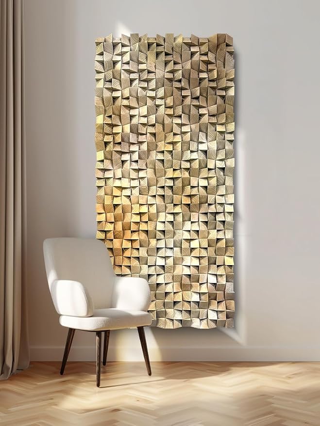 LIUZEYUE - Giant Textured Wood Panel, Modern Abstract Design, Focal Point for Corporate Space or Gallery39.4 x78.7 - Image 8