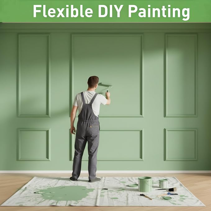 Peel and Stick Wall Molding, 3 Set Pre-Cut & Paintable Wainscoting Panels | Upgraded 1.37" Width, Lightweight & Ready-to-Assemble Molding Trim for Interior Wall Décor Living Room Bedroom Accent - Image 6