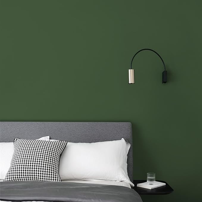 17.7" x118" Dark Green Peel and Stick Wallpaper Green Contact Paper Waterproof Self Adhesive Removable Wall Paper Textured Wallpaper Decorative for Wall Covering Countertop Table Vinyl Film - Image 7
