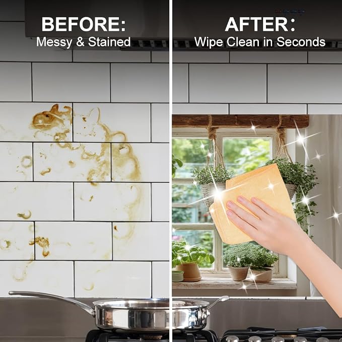 Herb Garden Kitchen Backsplash Peel and Stick, 30x16 in | Farmhouse window with hanging herb baskets and terracotta pots; flat 2D waterproof peel and stick; wipe clean; 30x16 in - Image 4