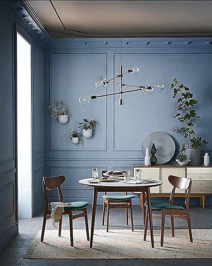 Dimoon 78.7''x17.7'' Blue Peel and Stick Wallpaper Contact Paper Modern Self Adhesive Wall Paper Removable Renter Friendly Textured Solid Color Shelf Cabinet Vinyl Roll (78.7''x17.7'',Blue Grey) - Image 8