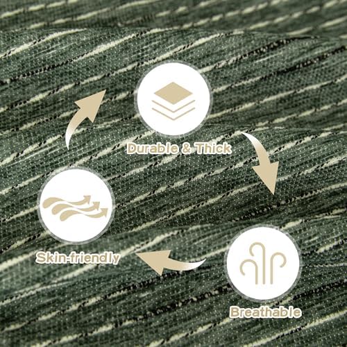 MYSKY HOME Oversized Armchair Couch Cover for 1 Cushion Couch, Washable Sofa Protector, Chair Couch Covers Sofa Covers Sofa Throws Sofa Slipcovers Futon Cover for Pet, Kid, 71"X91", Moss Green - Image 5