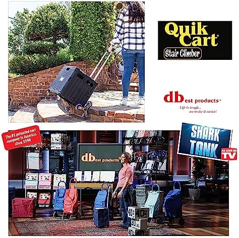 dbest Products Quik Cart Stair Climber Collapsible Rolling Crate - Black - Image 5