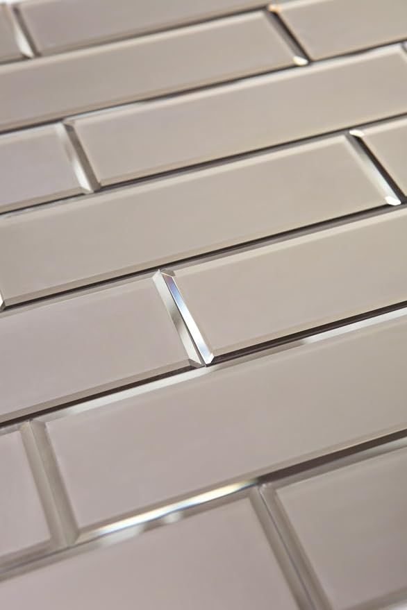3" X 10" Gold Matte Peel & Stick Glass Mirror Subway Backsplash Kitchen Bathroom Beveled Edge Self Adhesive Tile (10 Pcs 2 Sq.ft) - Image 6