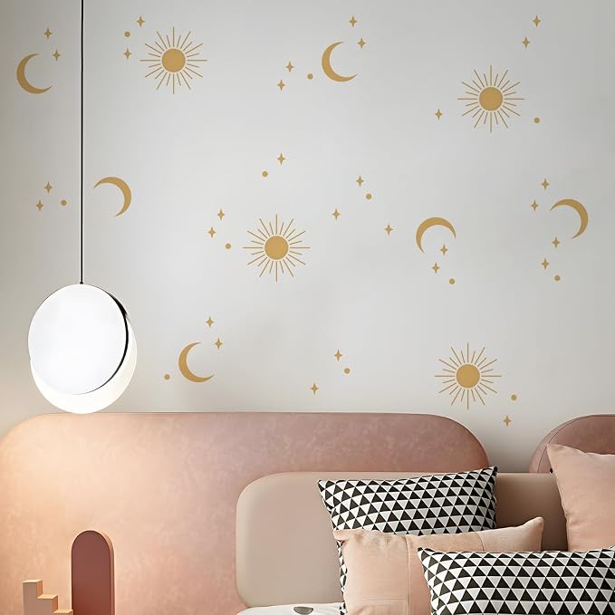 Boho Wall Stickers Girls Bedroom Removable Wall Decals Nursery Kids Room Decor Vinyl Murals DIY Cute Decorations 6 Sheets - Image 6