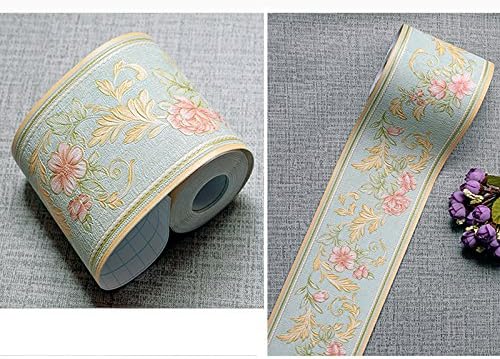 Creation Core 4.2x196.8 Waterproof Wallpaper Border 3D Pattern Wall Decor Removable Self Adhesive Kitchen Bathroom Tiles Sticker Vine Green - Image 3