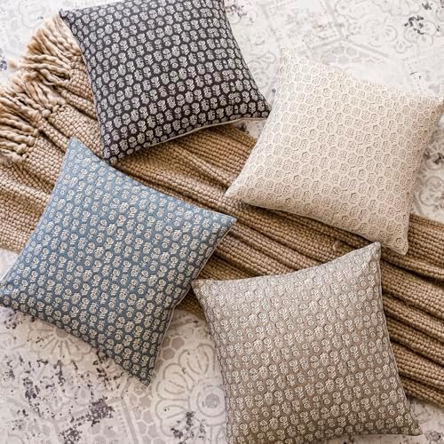 Foindtower Long Floral Print Lumbar Throw Pillow Covers 14×36 Ivory Beige - Image 6