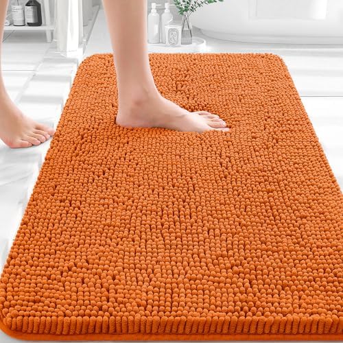 OLANLY Bathroom Rugs 36x24, Extra Soft Absorbent Chenille Bath Rugs by OLANLY