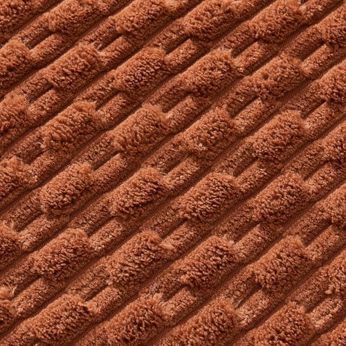 MIULEE Fall Decorative Throw Pillow Covers 20x20 Burnt Textured Corduroy - Image 3