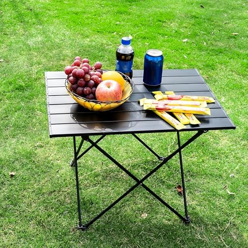 Folding Camping Table – Ultralight Aluminum Portable Table for Camping, Hiking, Backpacking, Picnic, Beach, BBQ – Compact Lightweight Collapsible Travel Side Table for Outdoor, RV, (2) - Image 2