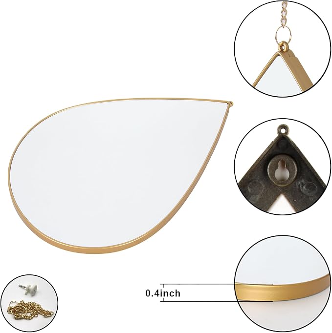 DECANIT Decorative Wall Mirrors Set of 3,Gold Accent Hanging Mirrors for Living Room, Bedroom & Entryway – Modern Farmhouse & Boho Home Decor - Image 6